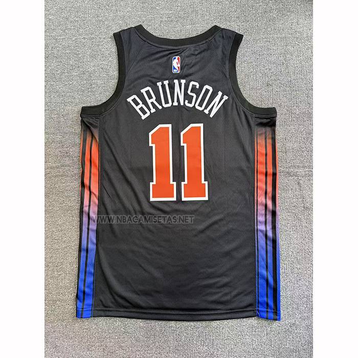 Camiseta New York Knicks Jalen Brunson NO 11 Statement 2025-26 Negro